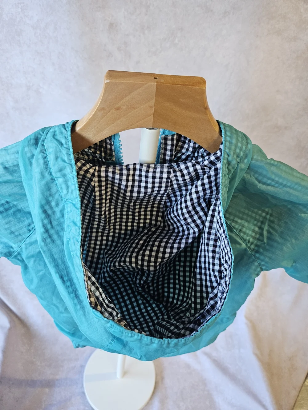 Cat & Jack Turquoise Checkered Windbreaker | 18 Months